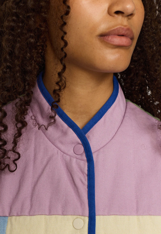 QUILTET PATCHWORK VEST - 77362 - LIGHTPURPLE