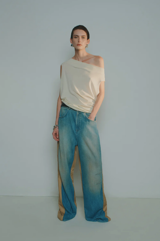 JEANS I DOBBELT STOF - H6SY11 - BLEACH TESS