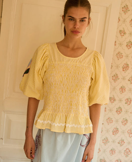 SVEA TOP - YELLOW STRIPES