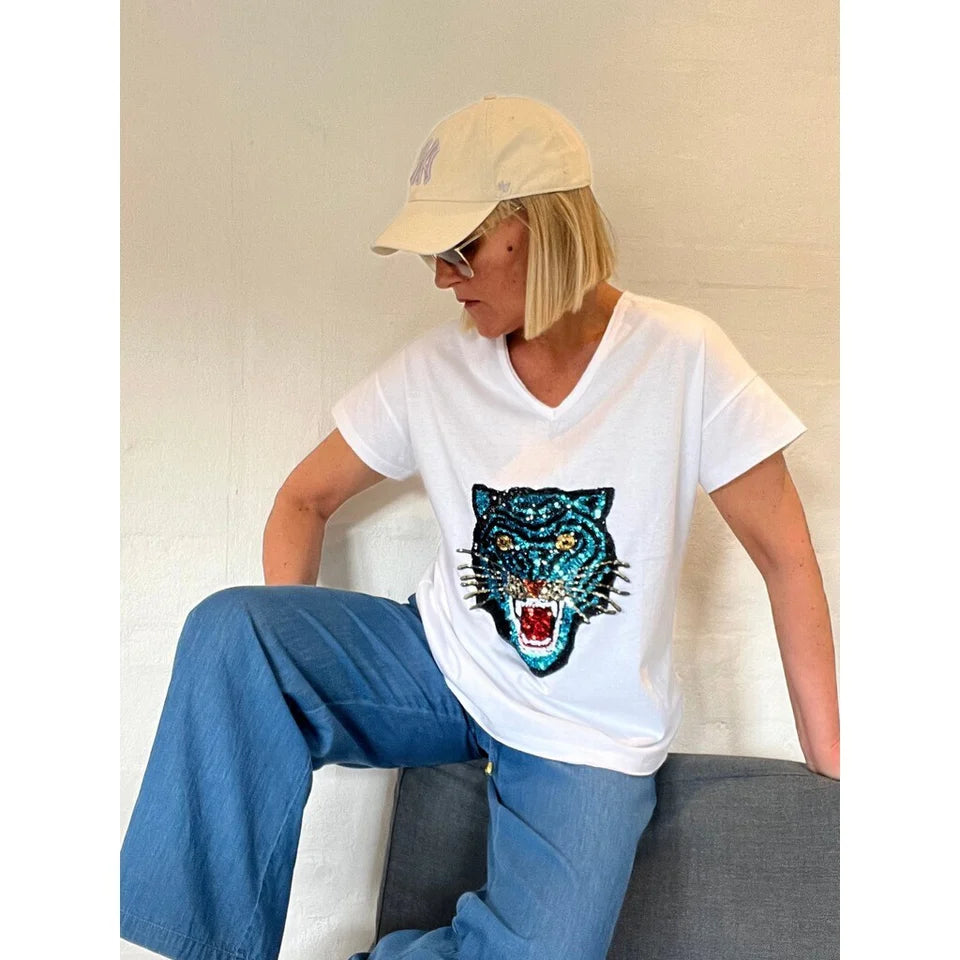 TIGER BOXY T-SHIRT WHITE