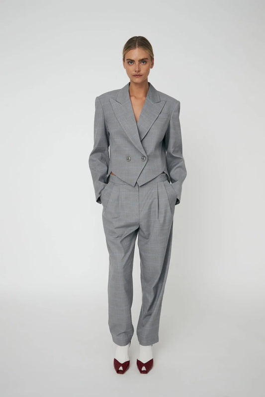 SMOKING BLAZER - LIGHT GREY