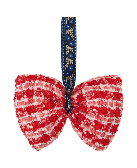 BOUCLE BOW ORNAMENT - RED