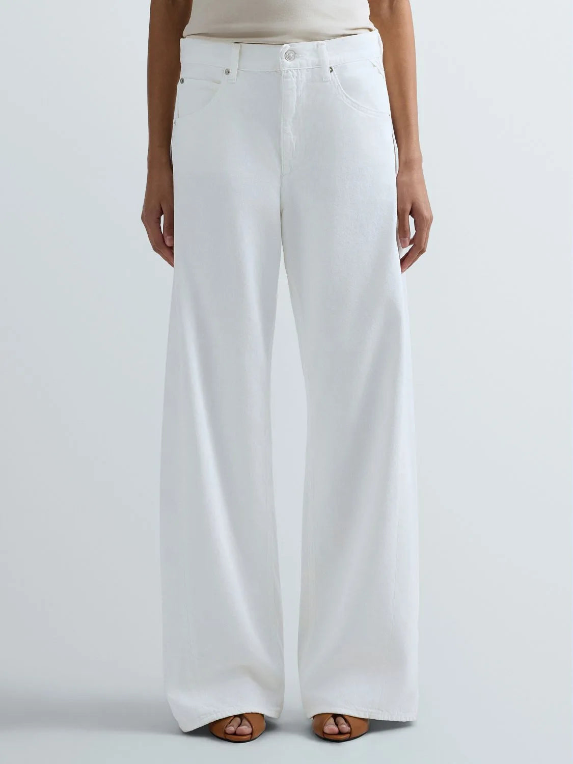 NARJA BAGGY - FIT JEANS - NATUR HVID