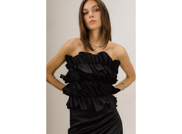 JULIET BUSTIER TOP - BLACK