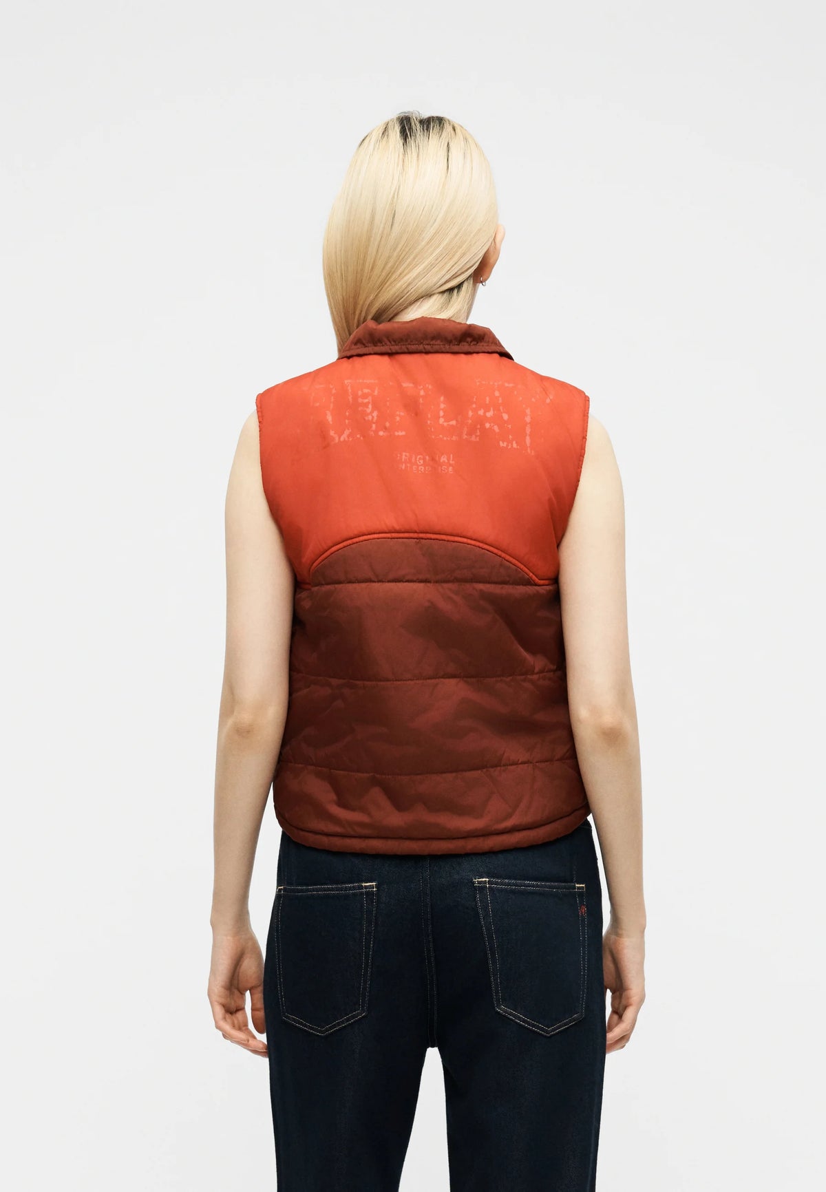 REPLAY LOGO VEST - FIRED BRICK/RED