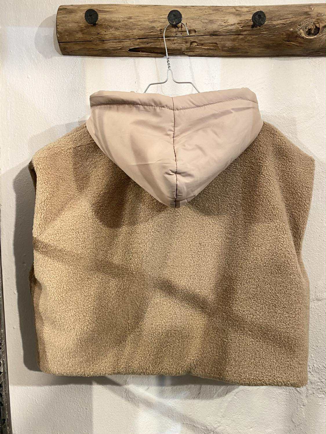 TEDDY VENDBAR VEST - 60 TAUPE