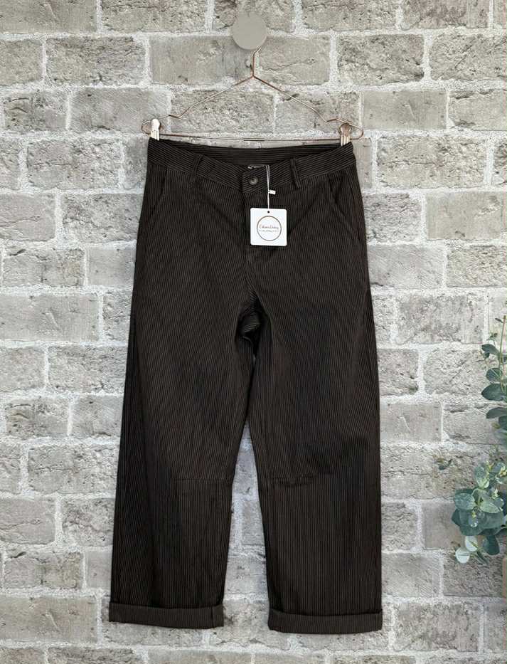 CHINO STRIBET BRUN - STRING P 6314