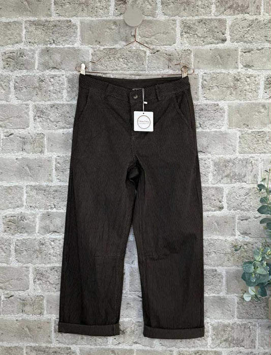 CHINO STRIBET BRUN - STRING P 6314
