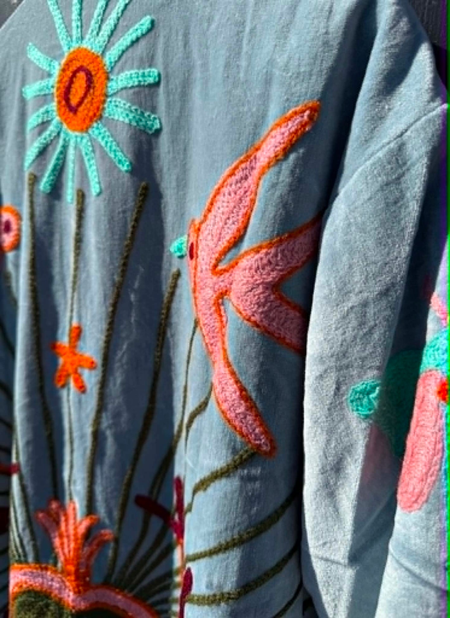 LIGHT BLUE BOHEME LONG JACKET - 62029200