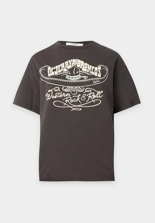 COWBOY T-SHIRT - SORT