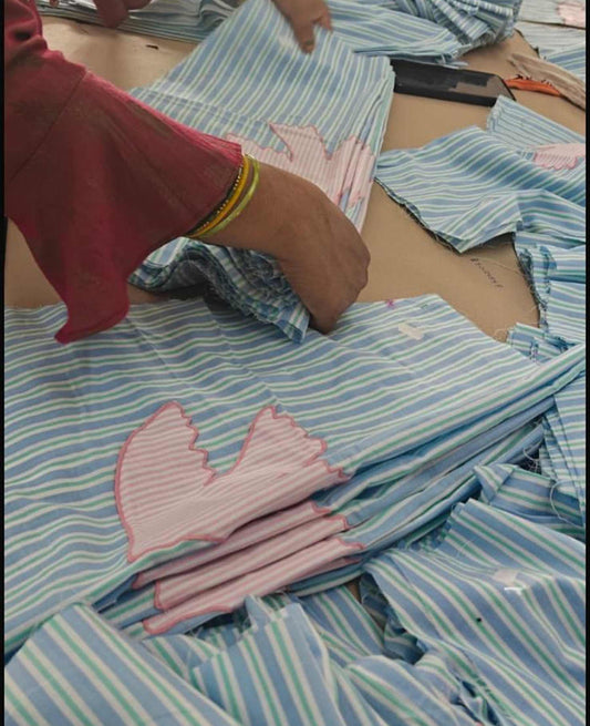 PLI SHIRT GREEN STRIPES