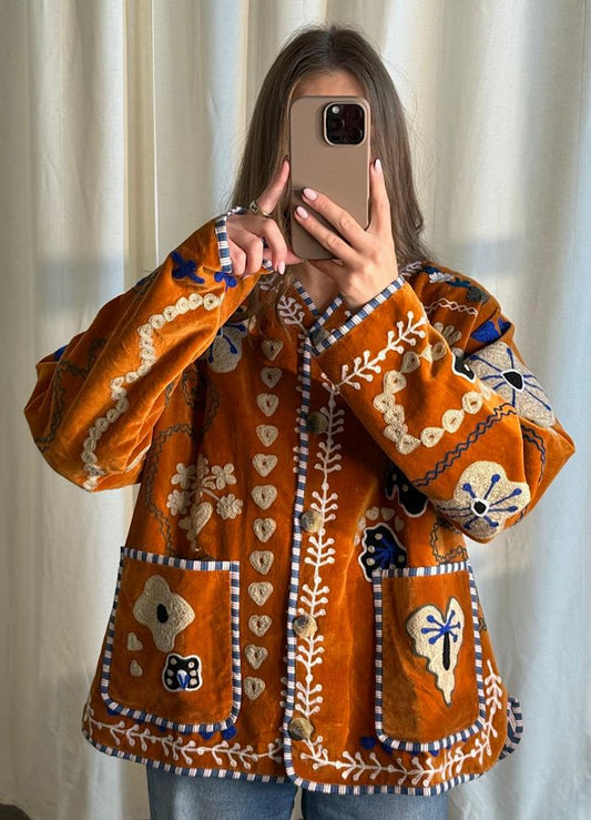 MAGGIE JACKET VElVET BROWN