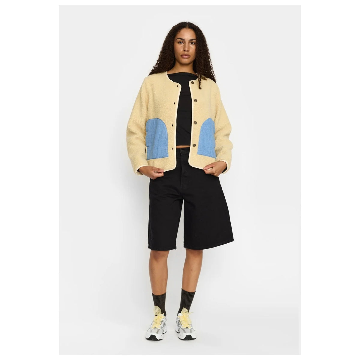 TEDDY BLOCK JACKET OFF- WHITE - 77319