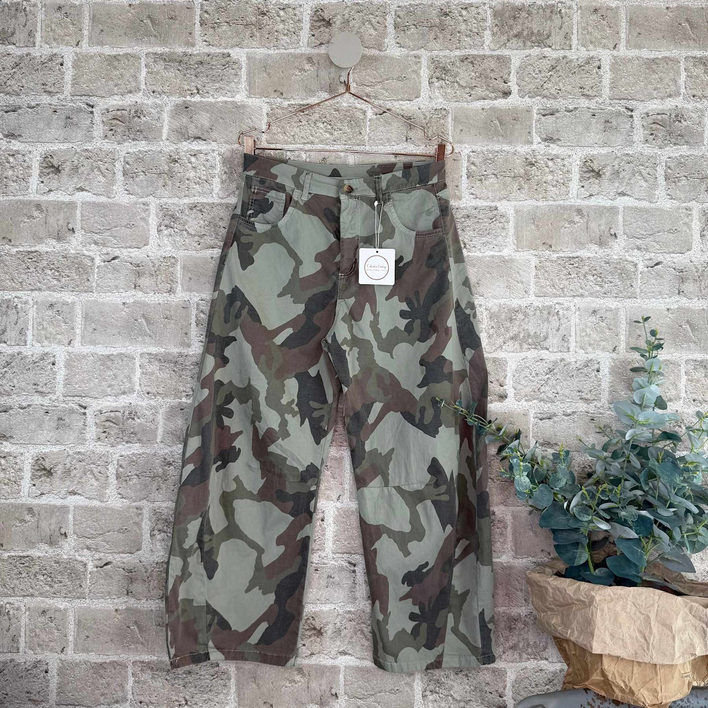 WILD BALO PANTS - 60248 BEIGE CAMOFLAGE
