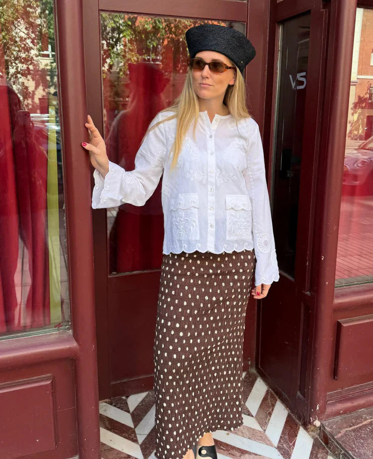 LADY SKIRT - BROWN DOT