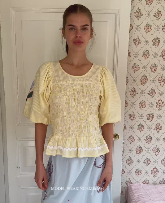 SVEA TOP - YELLOW STRIPES